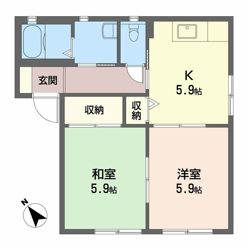 Logement de haut pon（ロジュムドオポー）の間取り