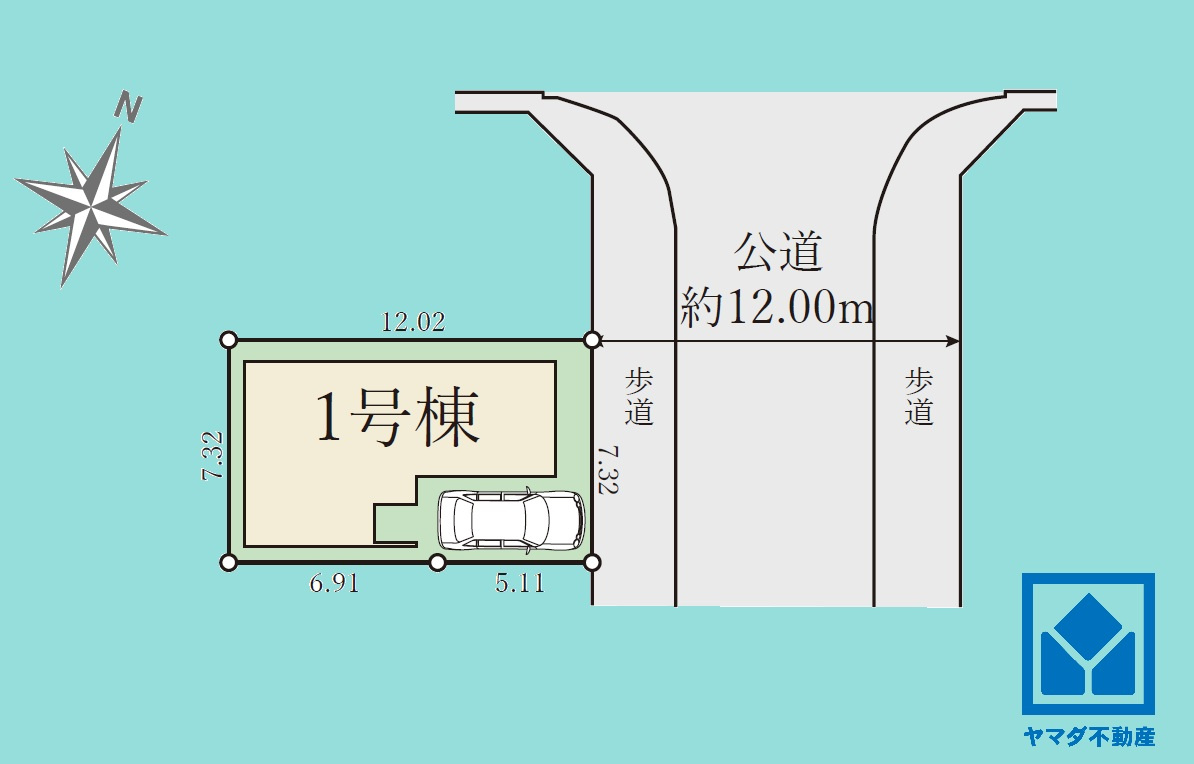 伊丹市荻野３丁目　３期の区画図