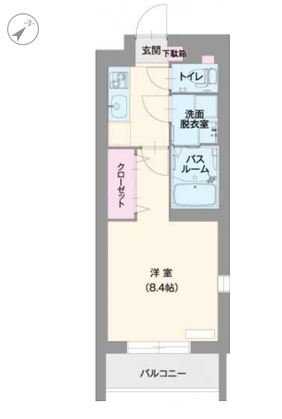 川崎市多摩区登戸の賃貸マンションの間取り