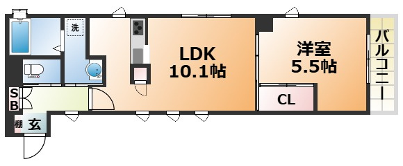 サンフロール楠の間取り