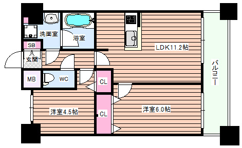 【間取り】 | セレッソコートリバーサイドOSAKA
