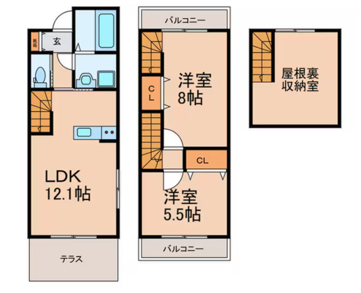 グレイス高三潴【キャッシュバック対象物件】の間取り