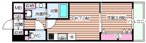 【間取り】 | レオンコンフォート本町東Ⅱ
