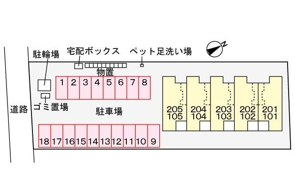 グラウスの駐車場