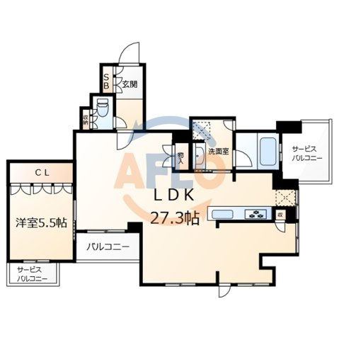 プラウドタワー梅田豊崎　豊崎小学校区の間取り|プラウドタワー梅田豊崎　間取り