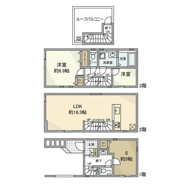 京島3丁目戸建の間取り|間取りです。