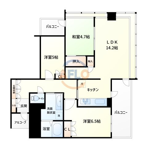 ローレルタワーサンクタス梅田　大淀小学校区の間取り|ローレルタワーサンクタス梅田　間取り