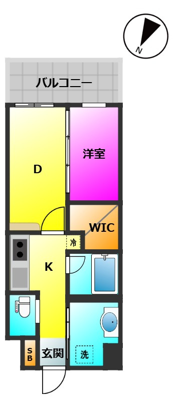 福岡市南区大楠３丁目の賃貸マンションの間取り