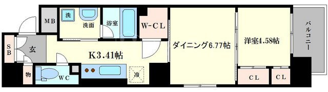 ネットフローラ立売堀の間取り