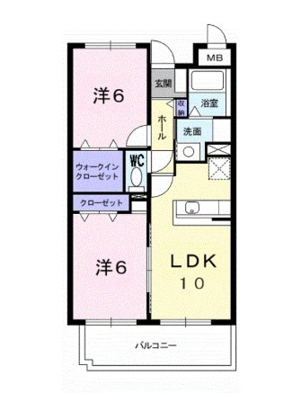 プリムローズＫ　Ⅱの間取り