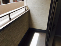 外からの目が気にならないバルコニーで洗濯物が干せます