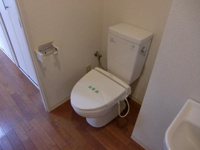 落ち着いた色調のトイレです