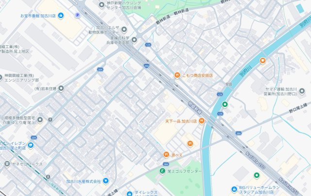 加古川市尾上町安田　　山陽電鉄「尾上の松駅」徒歩16分の地図