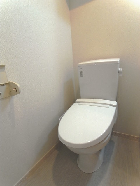 落ち着いた色調のトイレです