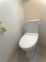 落ち着いた色調のトイレです