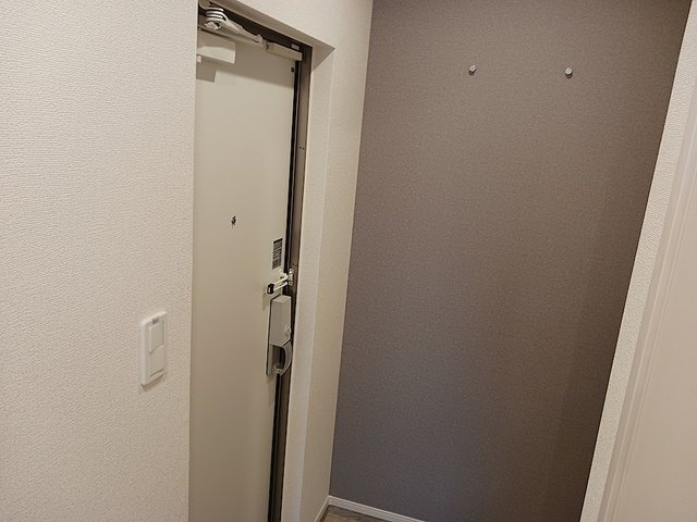 収納もある玄関です