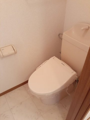 落ち着いた色調のトイレです