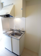 コンパクトなキッチンで掃除もラクラク