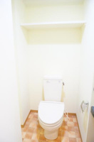落ち着いた色調のトイレです
