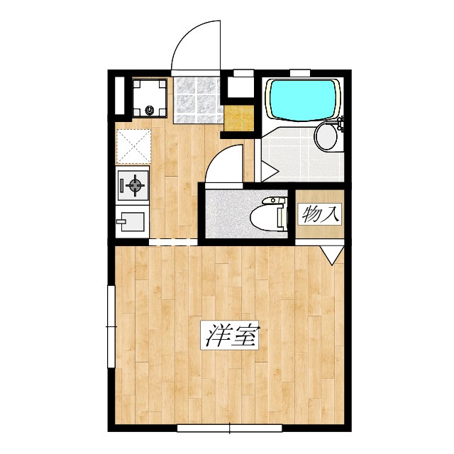 フェリーチェの間取り|南向きの角部屋です