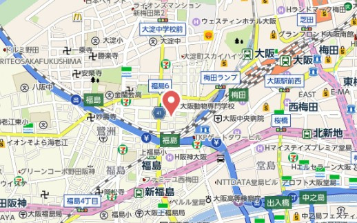 【地図】 | アルグラッド梅田WEST