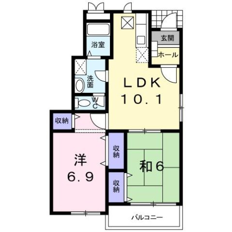 【間取り】 | フラワータウンＢ