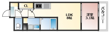S-MOVE庚午北の間取り