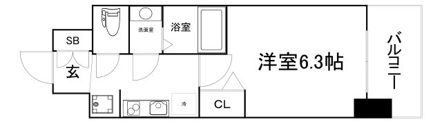 【間取り】 | プレサンス大手前ピリオド