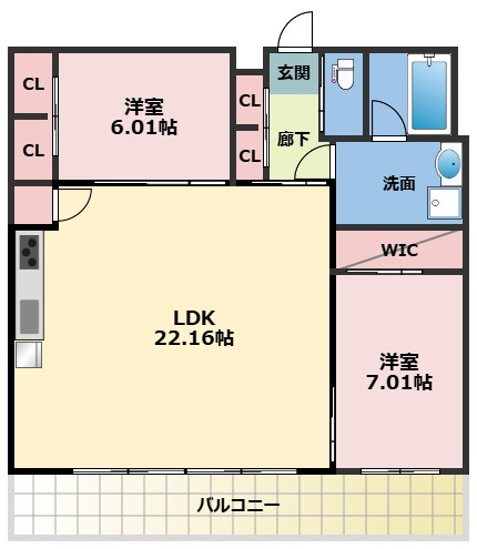プレジオ東三国の間取り