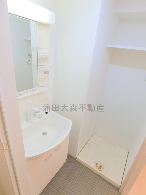 ブライズ蒲田ウエストWESTの洗面所|洗面脱衣所　独立洗面台　室内洗濯機置き場