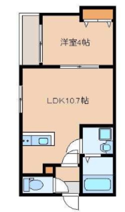 リテラ空港前2の間取り|使いやすい間取りです。