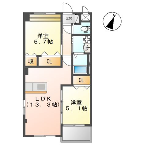 Ａ・グランドパレスの間取り