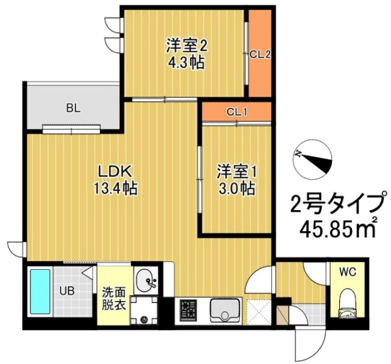 REGALESTサンメゾン井尻の間取り