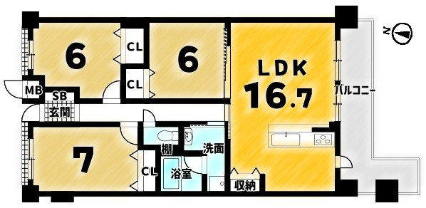 パデシオン桃山の間取り