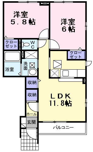 パークヒルズむらさきのＢの間取り