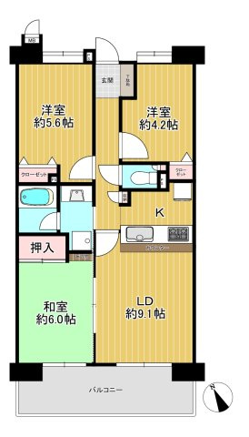 ヴィルヌーブ戸田公園の間取り