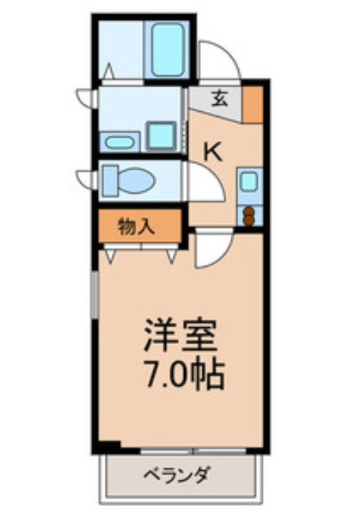 市川市平田１丁目のアパートの間取り