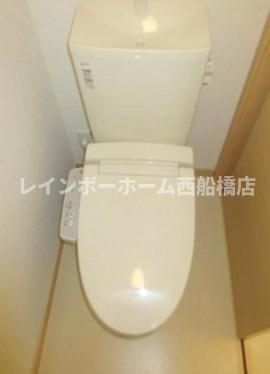 市川市平田１丁目のアパートのトイレ