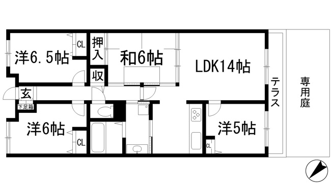 【間取り】 | 花咲く丘の街C棟