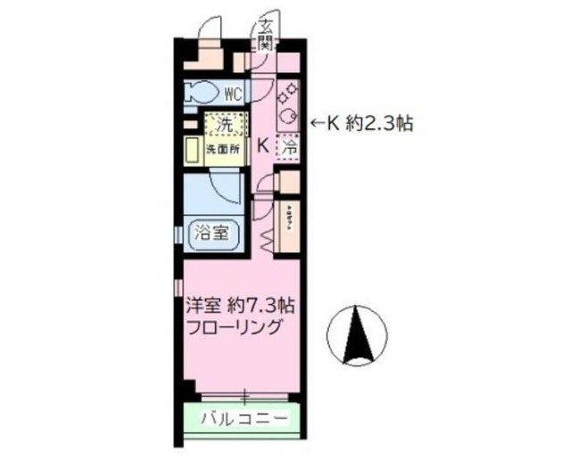 ヴィルヌーブ　蔵前の間取り