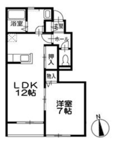 ブリーズ東海神Ｄの間取り