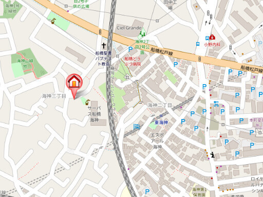 ブリーズ東海神Ｄの地図