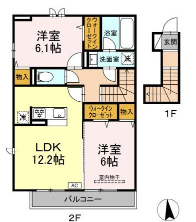 【間取り】 | 泉区上飯田町AK計画 | ファミリーにおすすめの2LDKの間取りです！