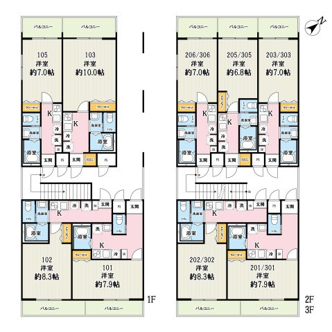 (仮称)キャメル草加谷塚2丁目A棟の間取り
