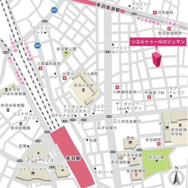 シエルトゥールロジュマンの地図