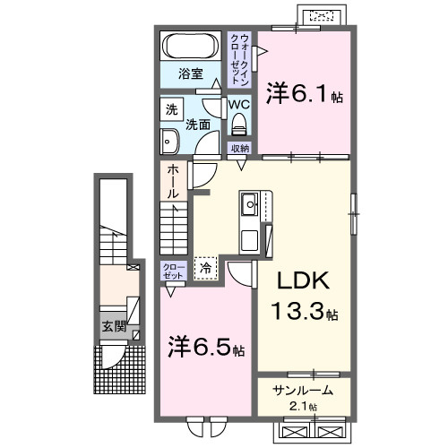グレース　ローズⅡの間取り