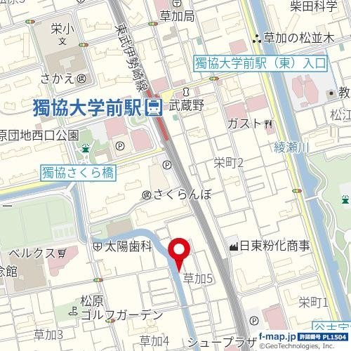 ＺＥＲＤＩＡ草加の地図