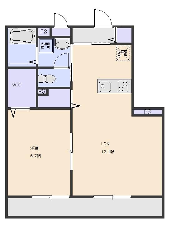 ブランドールＫの間取り