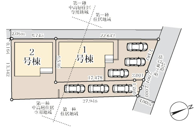 【区画図】 | 加須礼羽　Livele Garden.S　新築戸建　全2棟　2号棟