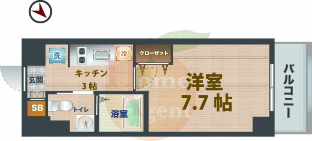 【間取り】 | プラウドフラット東中野 | 1Kのお部屋です。